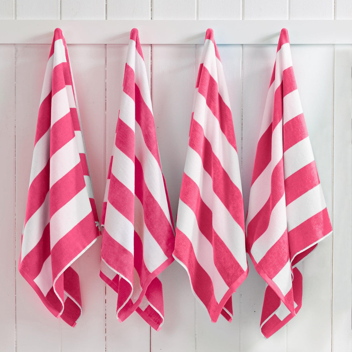 Cotton Velour Cabana Stripe Beach Towel - Novia Collection