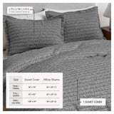 100% Cotton Waffle Weave Duvet Set - Mattea Collection