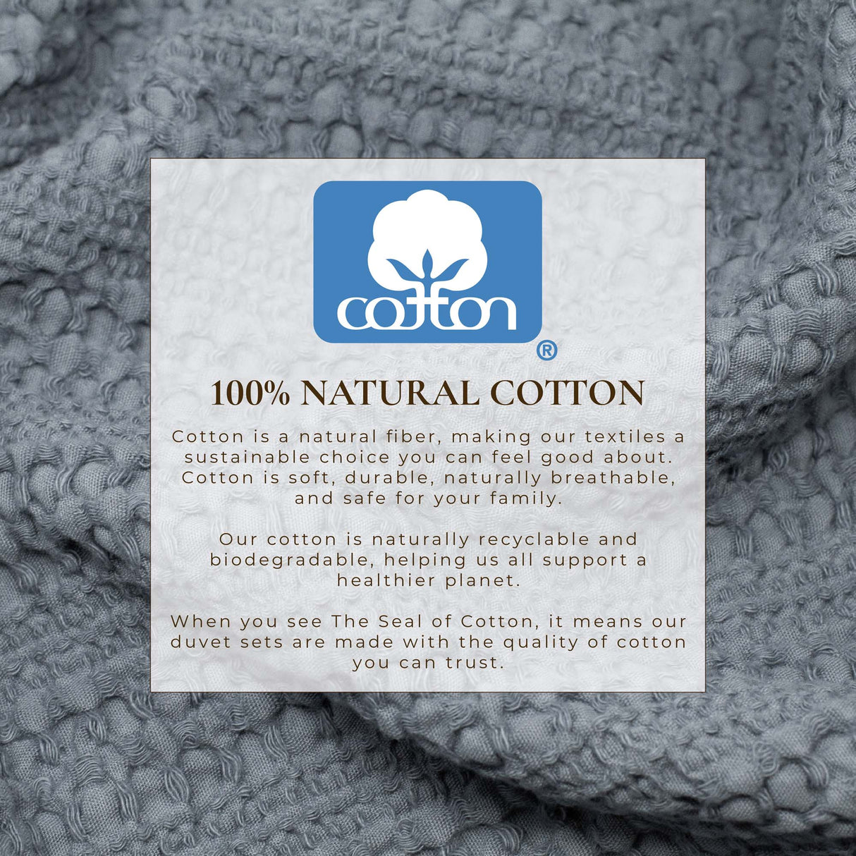 100% Cotton Waffle Weave Duvet Set - Mattea Collection