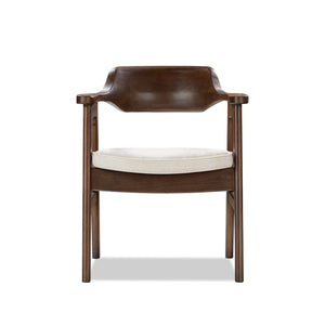 Jennifer Taylor Home Curved Reclaimed Pine Dining Arm Chair with Barrel Back - view 8