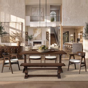 Jennifer Taylor Home Curved Reclaimed Pine Dining Arm Chair with Barrel Back - view 5