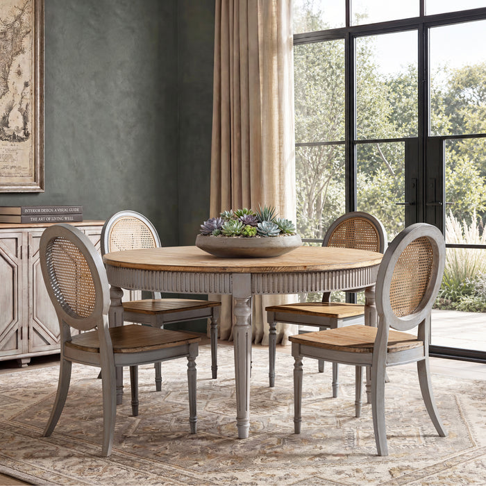 Jennifer Taylor Home Reclaimed Wood Round Dining Table with Classic Turned Base