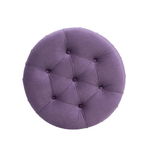 Jennifer Taylor Home Tufted Round Ottoman with Nailhead Accents - view 7