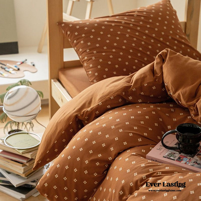 Ever Lasting Jersey Knit Boho Twin Dorm Bedding Set / Burnt Orange