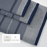 Decorative Cotton Stripe Bath Towel Set - Noelle Collection