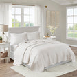 JLA 3 Piece Reversible Scalloped Edge Quilt Set White Full/Queen