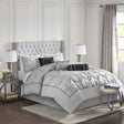 JLA 7 Piece Tufted Comforter Set Grey Queen