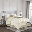 JLA 7 Piece Tufted Comforter Set Ivory Full