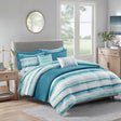 JLA 8 Piece Seersucker Comforter and Quilt Set with Hypoallergenic Fill