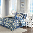 JLA Blue Cotton Sateen Comforter Set with Coordinated Accessories