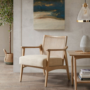 JLA Cane Back Upholstered Accent Chair with Upholstered Seat - view 2