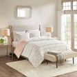 JLA Full/Queen Back Print Long Fur Comforter Mini Set