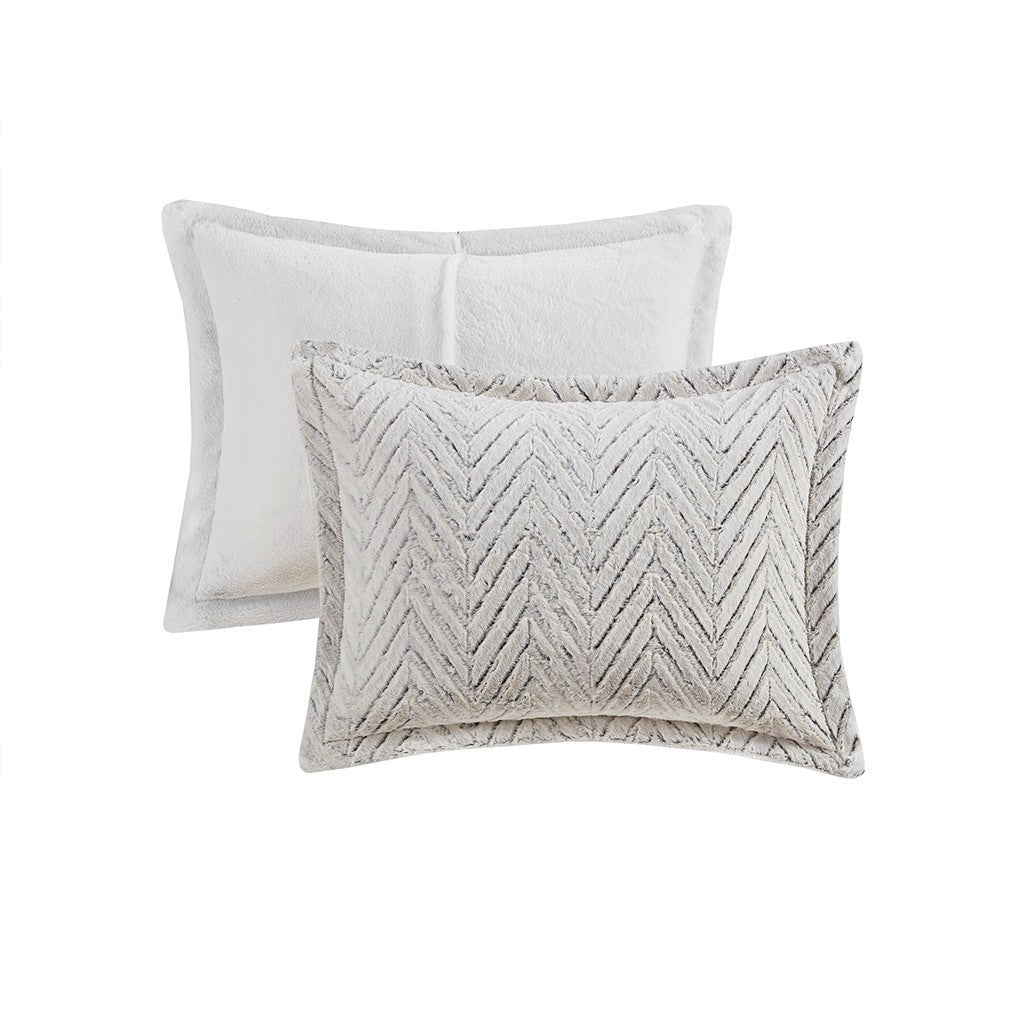 JLA Full/Queen Ultra Plush Down Alternative Comforter Set with Chevron Pattern - view 10