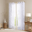 JLA Sheer Bird on Branches Grommet Curtain Panel with Burnout Design