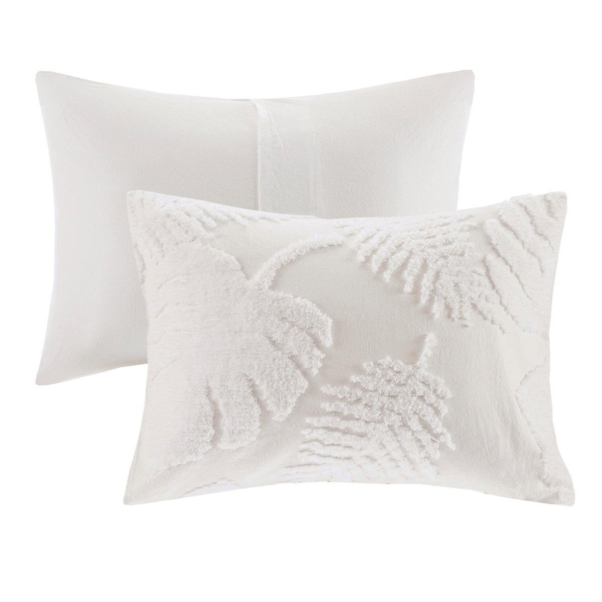 JLA Tufted Cotton Chenille Palm Comforter Set with Palm Leaf Design - view 8