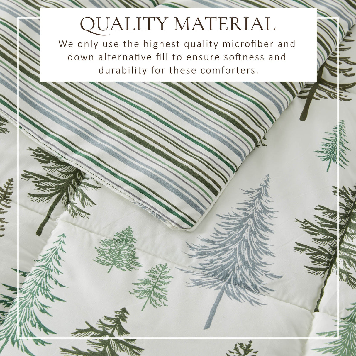 Reversible Christmas Comforter and Sham Set - Holiday Lodge Odette Collection