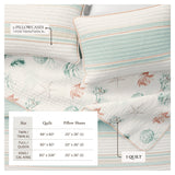 Coastal Printed Cotton Quilt Set - St. Augustine Collection