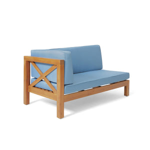 Brava X-Back Corner Bench-L with Coffee Table
