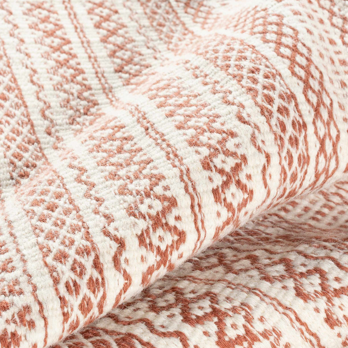Kalinga Red/Cream Flatweave Wool Rug - Clearance