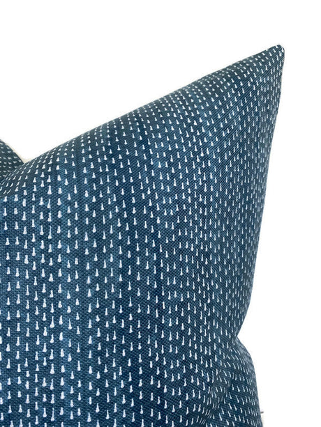 Kantha Pillow Cover in Navy Blue, Maresca Textiles