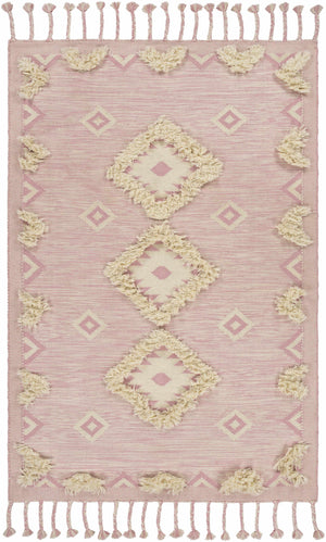 Gardner Pink Wool Tassel Rug - Clearance