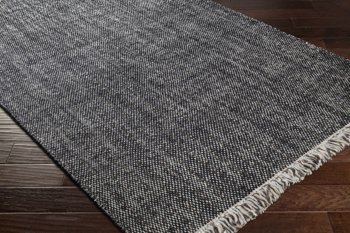 Kenora Charcoal Wool Area Rug - Clearance
