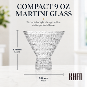 Khen Site Barcelona Acrylic Martini Hobnail Glassware - view 2