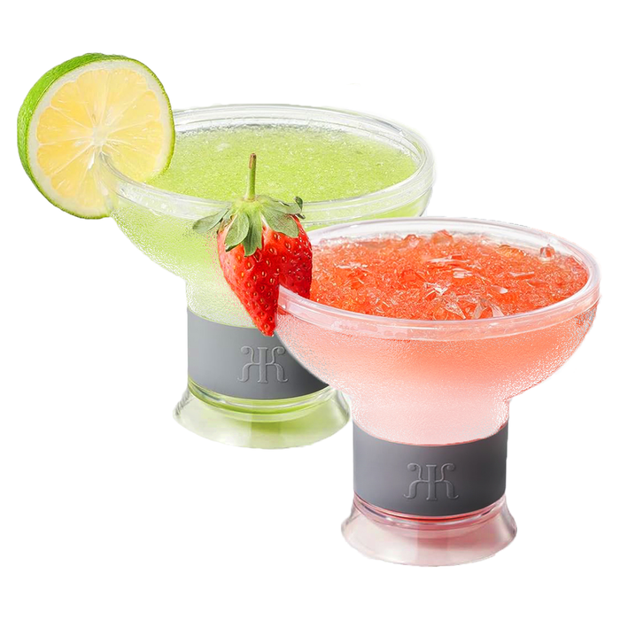 Barcelona Frozen Margarita & Cocktail Chiller Glasses, Acrylic, Set of 2 | Khen Site