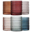 Khen Site Beaded Hobnail Tumbler Drinking Glasses Set