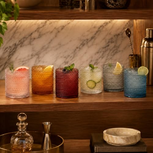 Khen Site Beaded Hobnail Tumbler Drinking Glasses Set - view 4