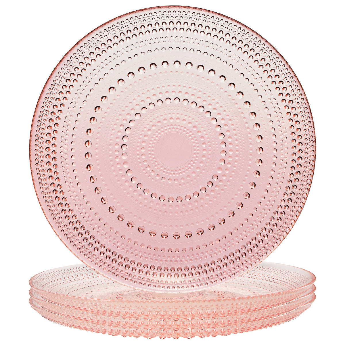 Blush Glass Plate, Set of 4 | Khen Site
