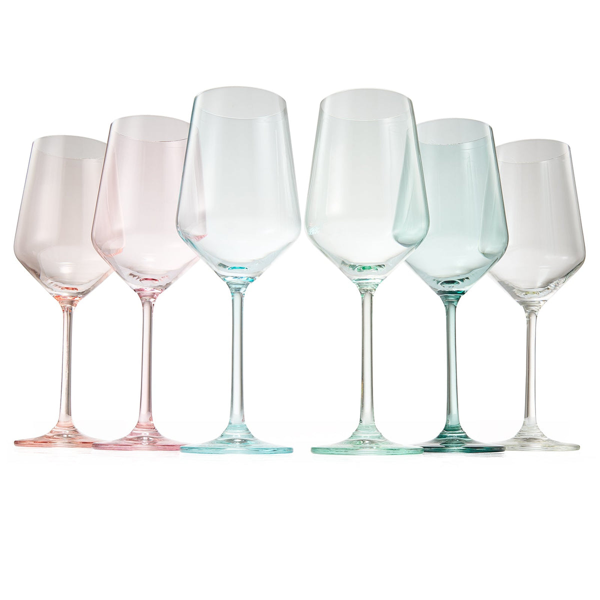 Colorata Stemmed Wine Glassware, Set of 6 | Khen Site