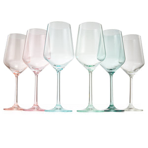 Colorata Stemmed Wine Glassware, Set of 6 | Khen Site