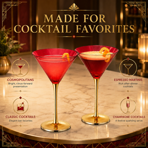 Khen Site Deco Martini Cocktail Glassware - view 5
