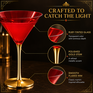 Khen Site Deco Martini Cocktail Glassware - view 7