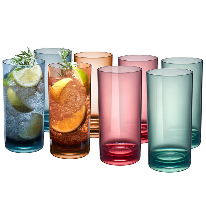 Eze Acrylic Highball Glassware, Set of 8 | Khen Site