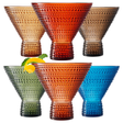 Eze Acrylic Martini Hobnail Glassware, Set of 6 | Khen Site