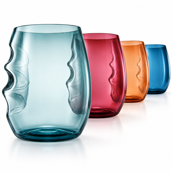 Khen Site Eze Acrylic Stemless Finger-Indent Wine Glassware
