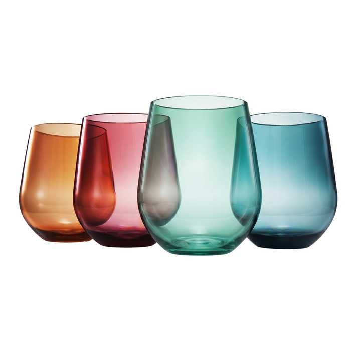 Khen Site Eze Acrylic Stemless Wine Glassware