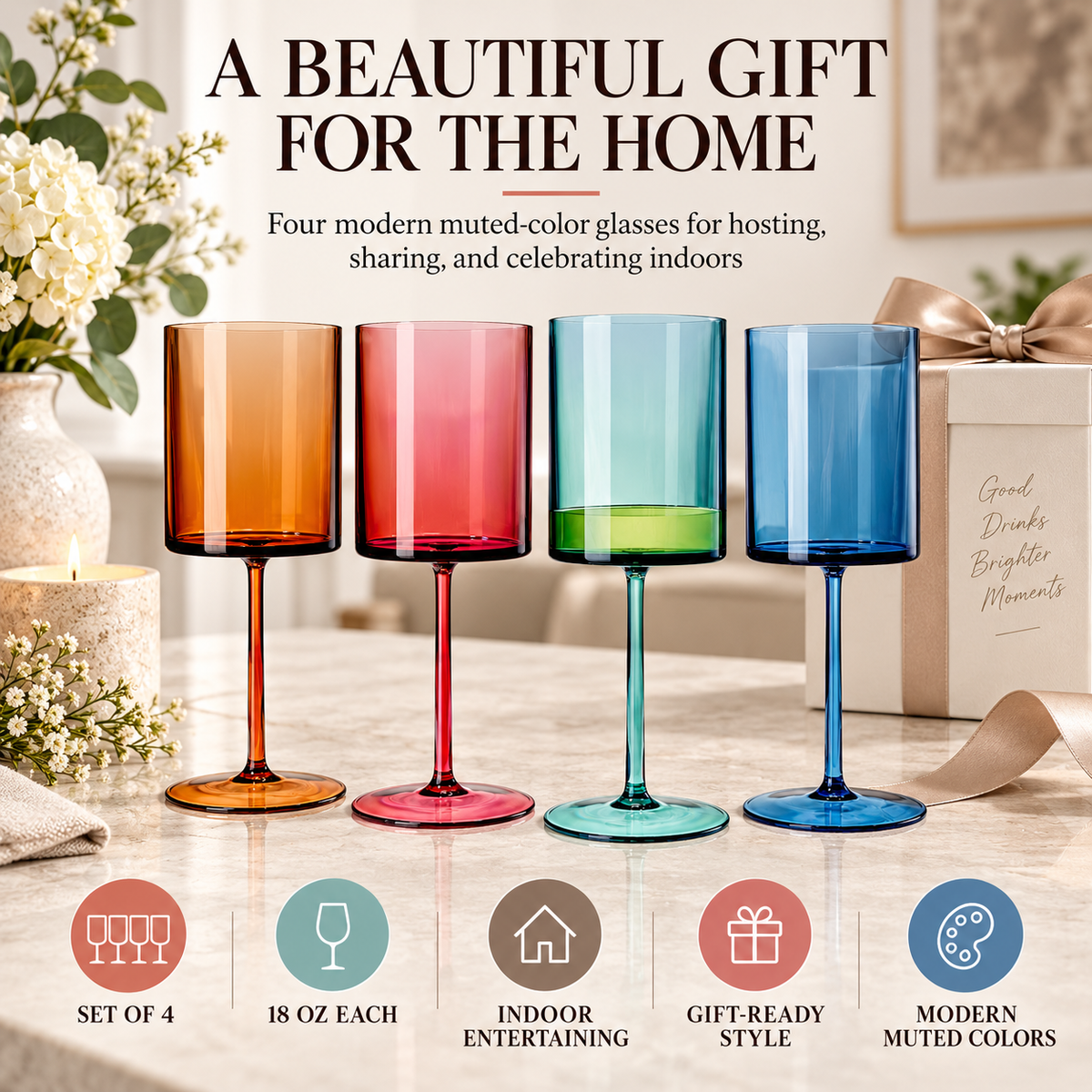 Khen Site Eze Acrylic Stemmed Wine Glassware - view 4