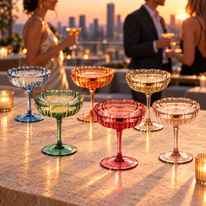 Khen Site Flower Coupe Cocktail Colored Glasses - view 4