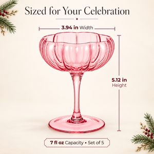 Khen Site Flower Coupe Cocktail Glasses - view 7