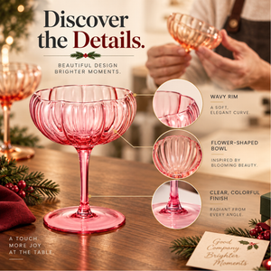 Khen Site Flower Coupe Cocktail Glasses - view 8