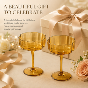 Khen Site Flower Wave Coupe Cocktail Colored Glasses - view 7