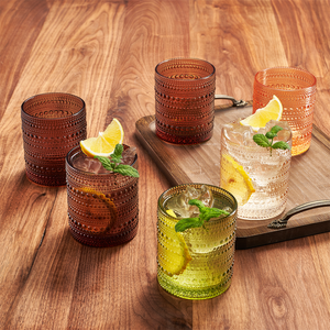 Khen Site Fortuna Hobnail Lowball Glassware - view 4