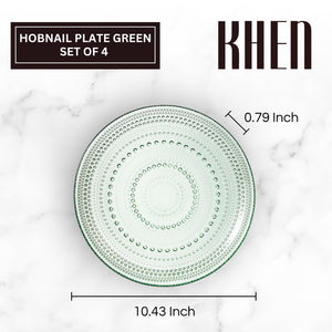 Khen Site Glass Hobnail Dinner or Charger Plates - view 2