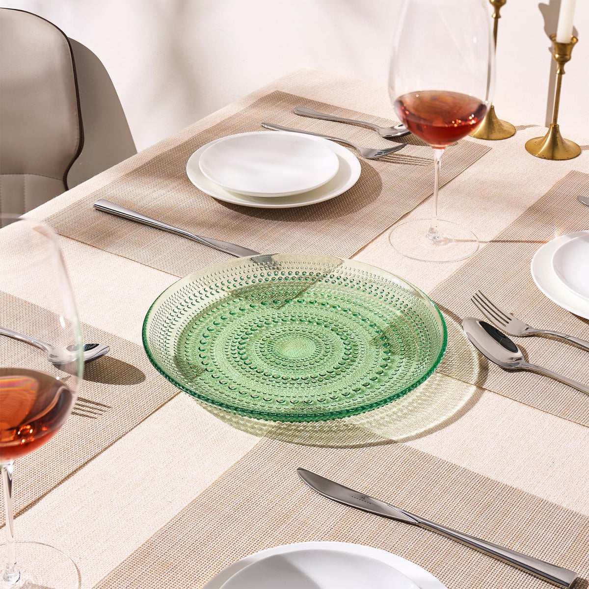 Khen Site Glass Hobnail Dinner or Charger Plates - view 7
