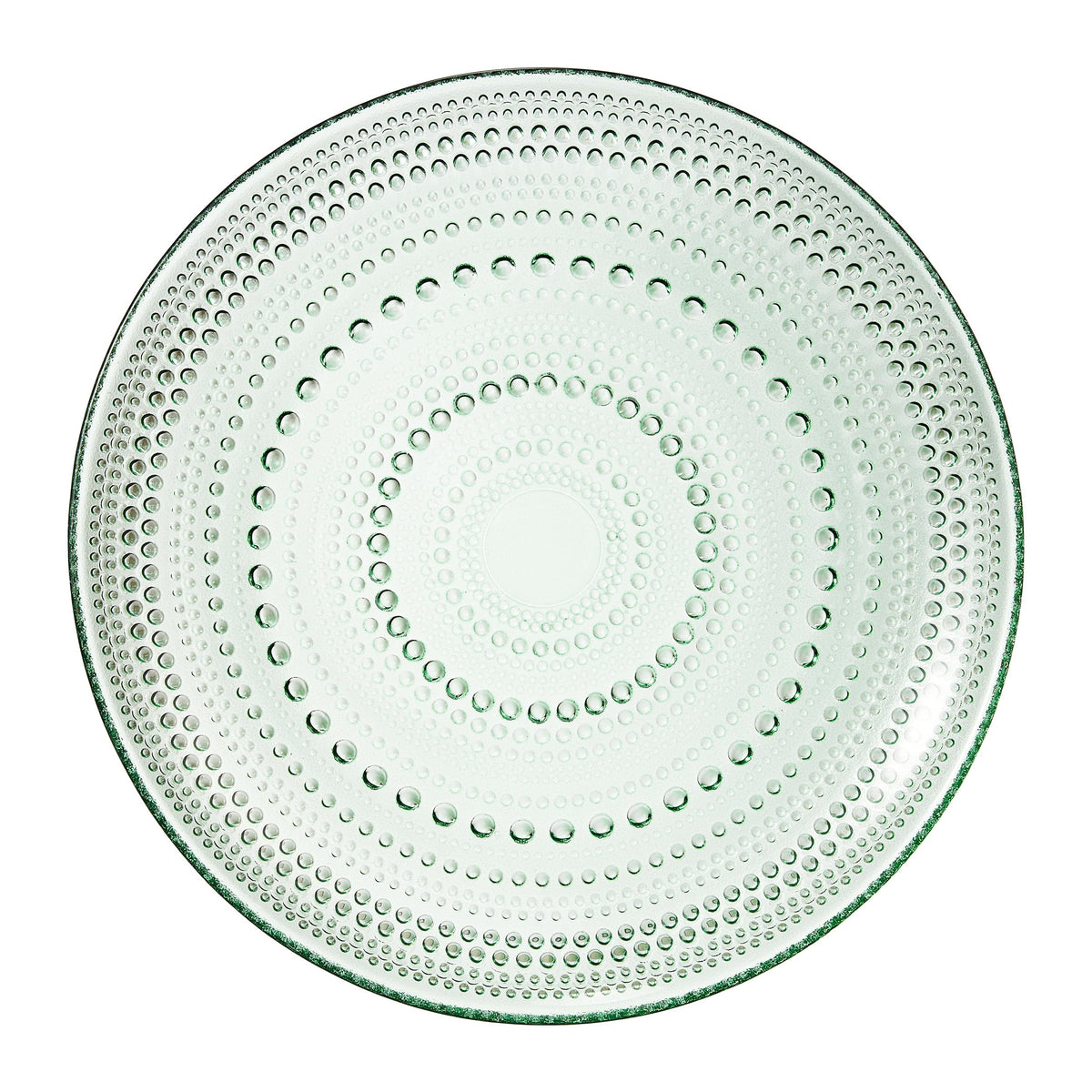 Glass Hobnail Dinner or Charger Plates | Set of 4 | Green | Khen Site