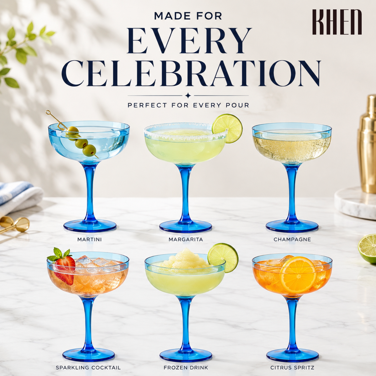 Khen Site Madrid Acrylic Champagne Coupe Cocktail Glassware - view 3
