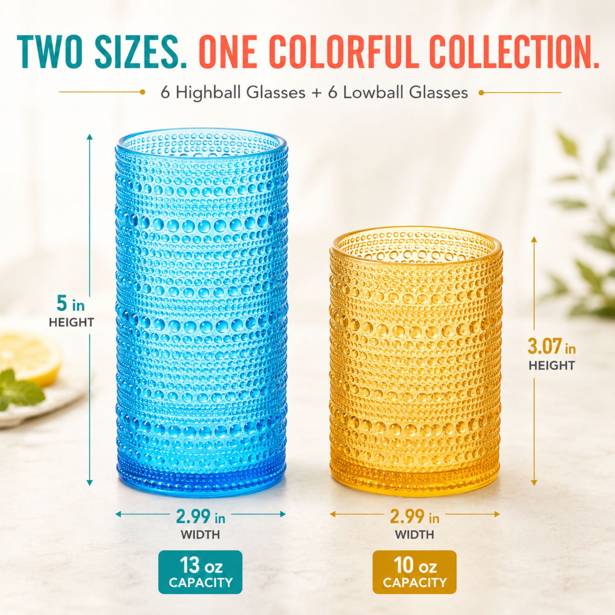 Khen Site Madrid Acrylic Hobnail Lowball & Highball Glassware - view 9